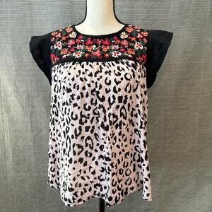 Savanna jane embroidered floral blouse